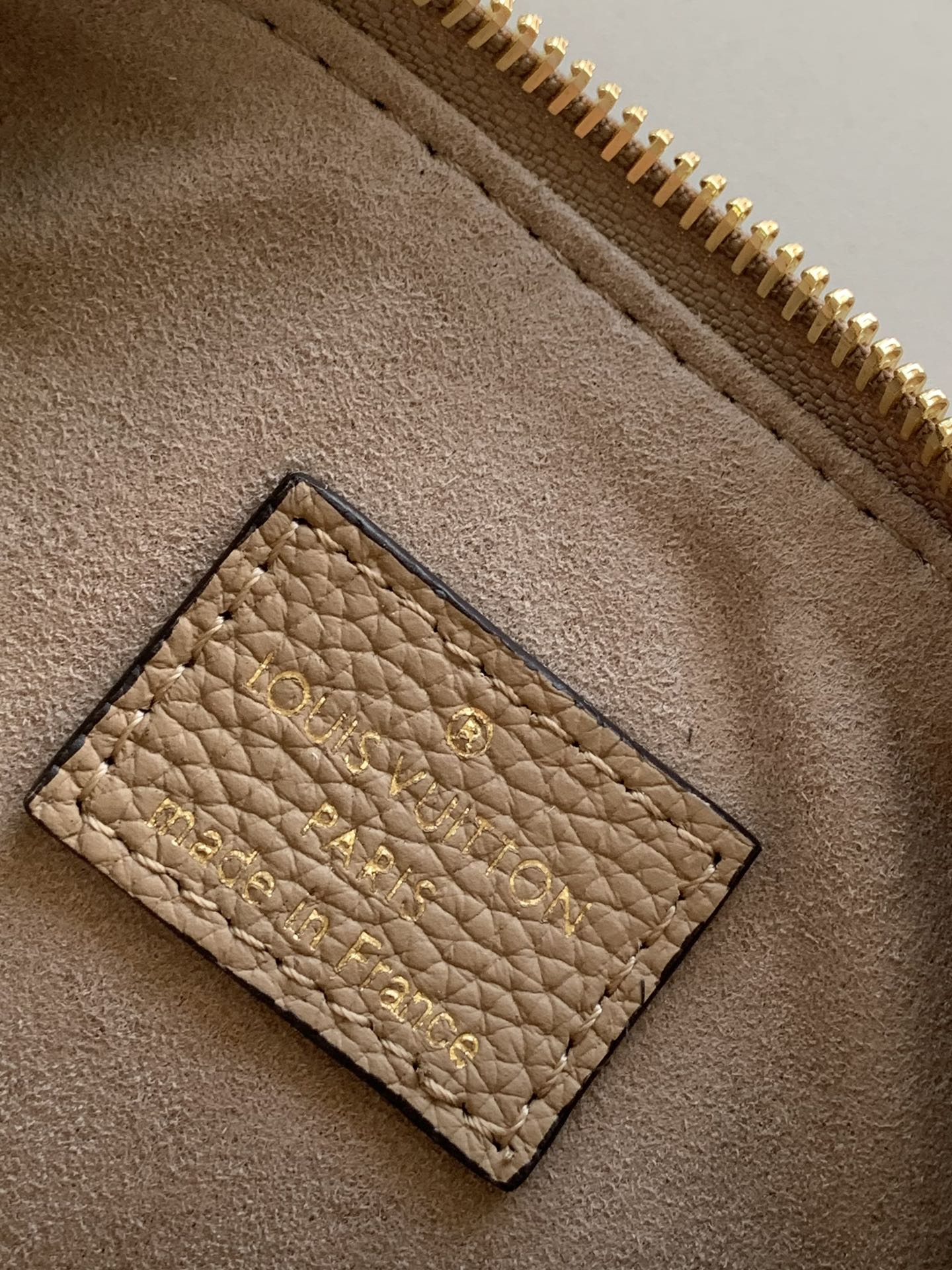 Louis Vuitton Beige Embossed Monogram Leather Mini Top Handle Crossbody Bag