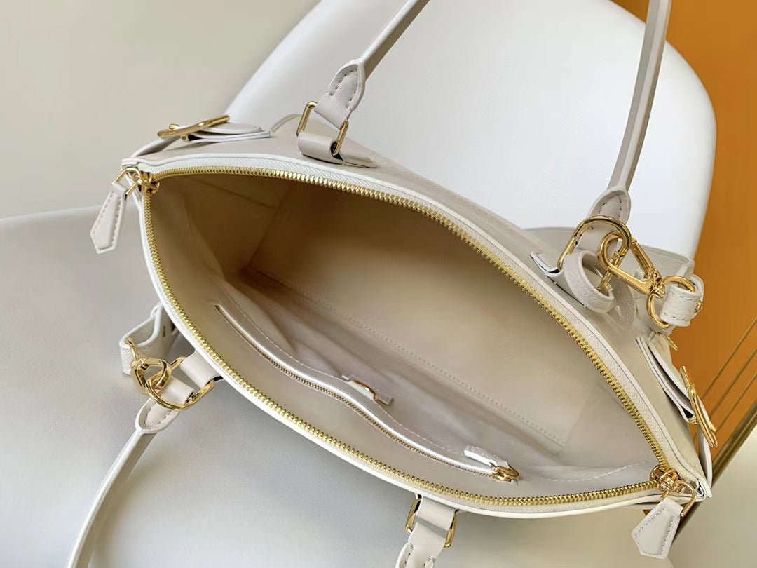Furla Piper Medium Dome Bag - Beige Textured Leather Satchel