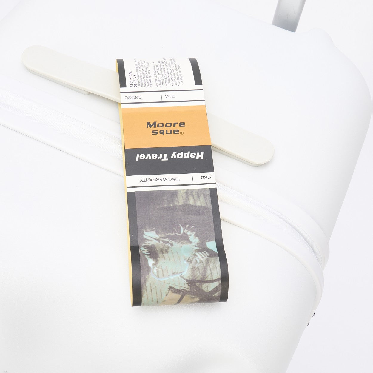 Minimalist White Elastic Suitcase Protective Cover for Travel