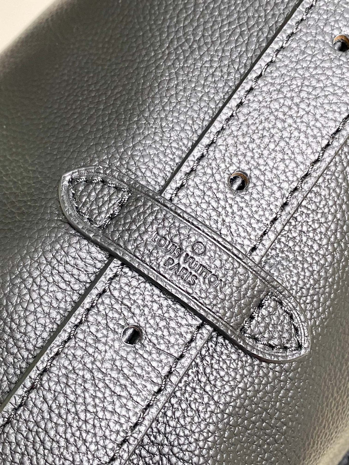 Louis Vuitton Minimalist Black Leather Slouchy Hobo Shoulder Bag