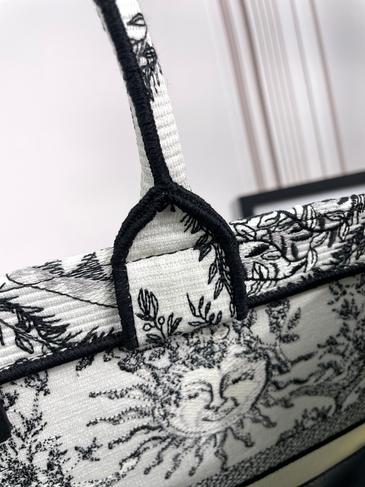 Dior Vintage Celestial Sun Pattern Canvas Top-Handle Tote Bag