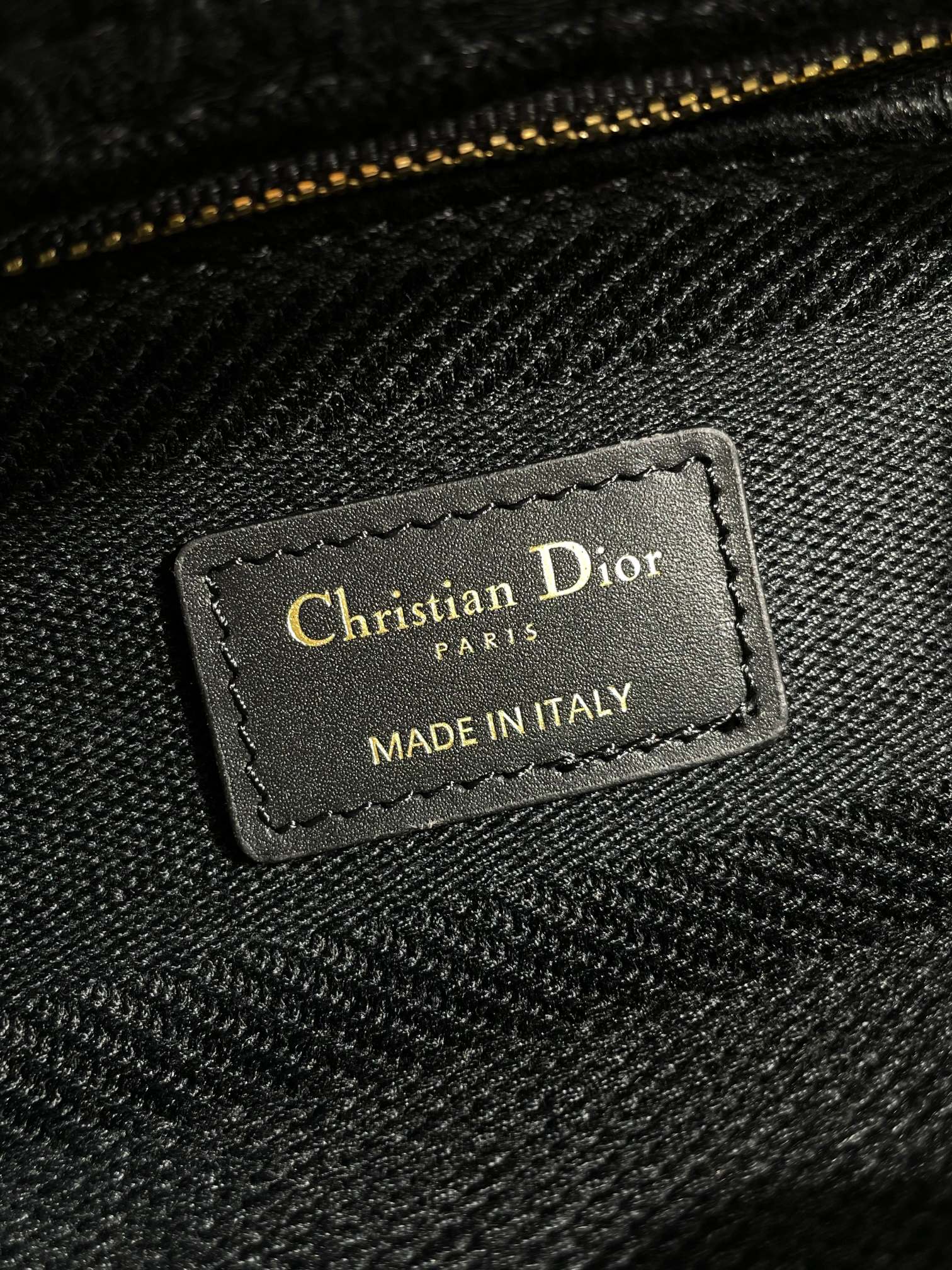 Christian Dior Lady D-Lite Medium Bag Black Cannage Embroidery