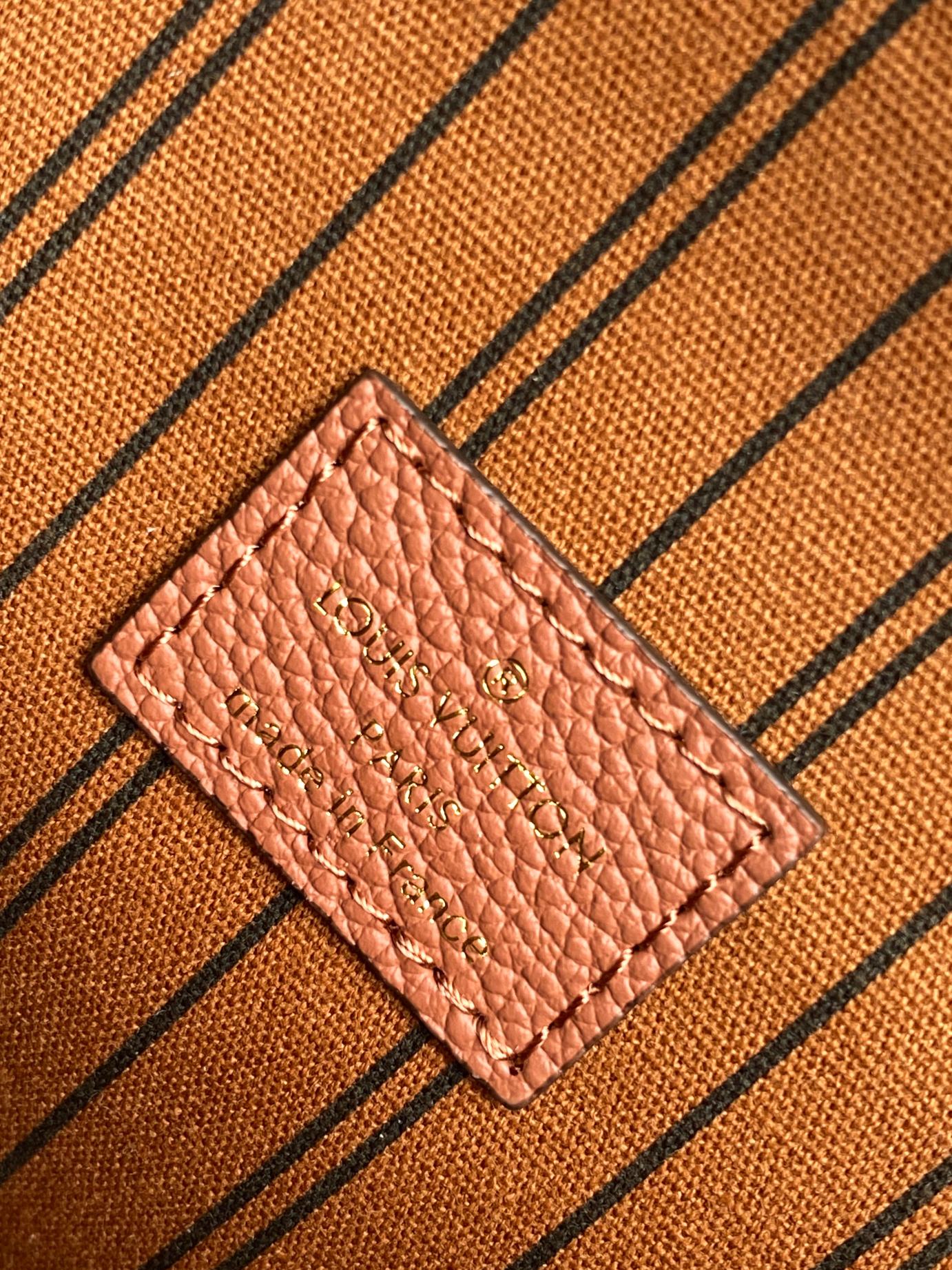 Louis Vuitton Brown Embossed Monogram Leather Crossbody Satchel Bag