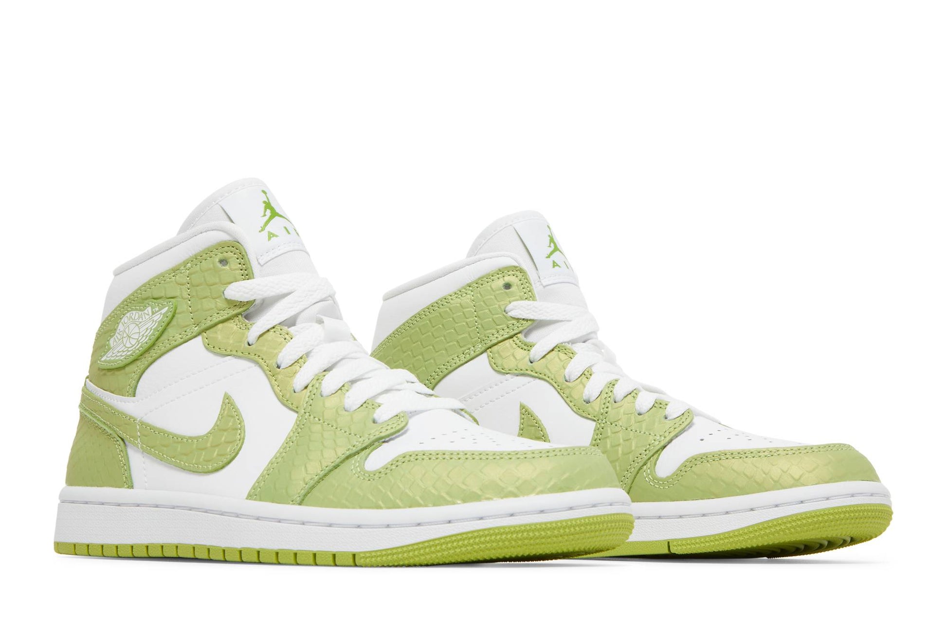 ( Women ) Air Jordan 1 Mid SE Green Python DV2959-113