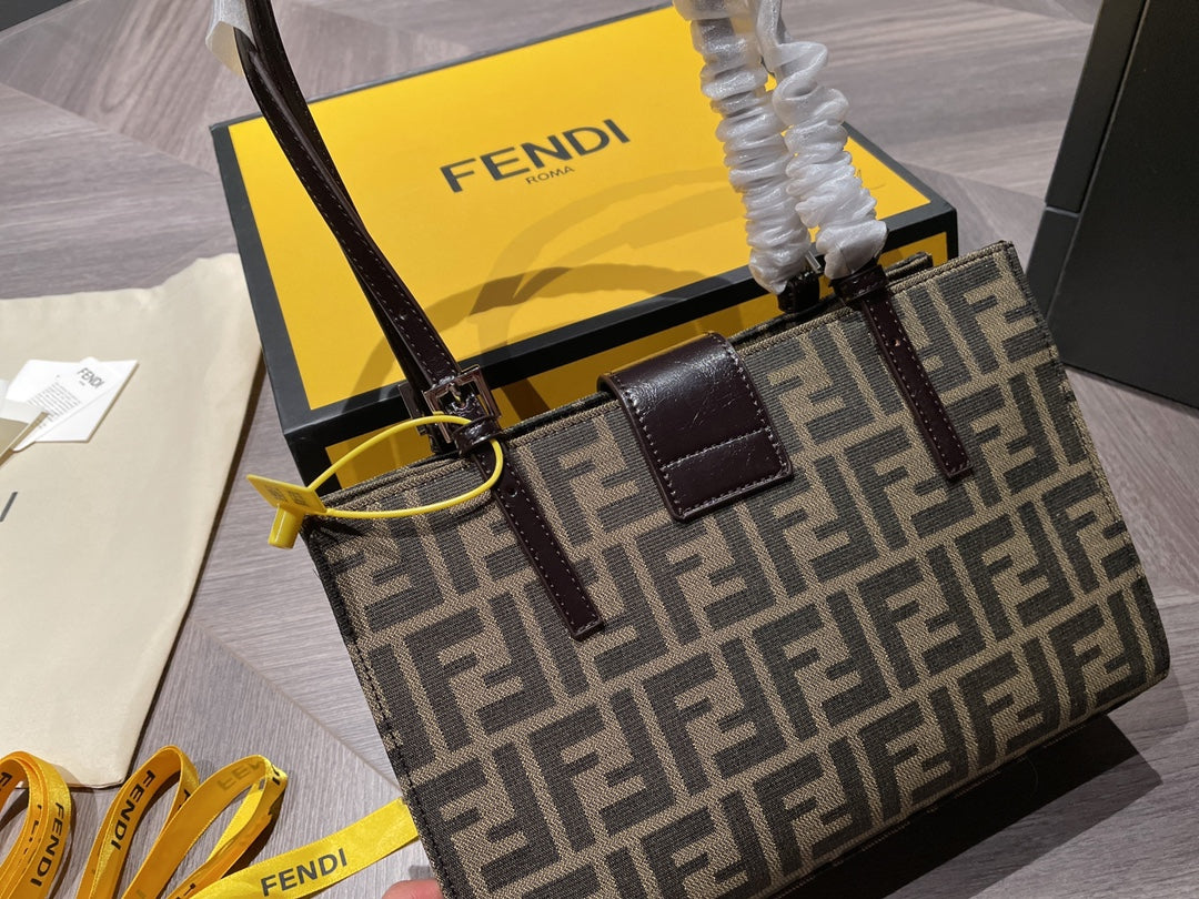 Fendi Vintage Zucca Monogram Canvas Underarm Baguette Bag