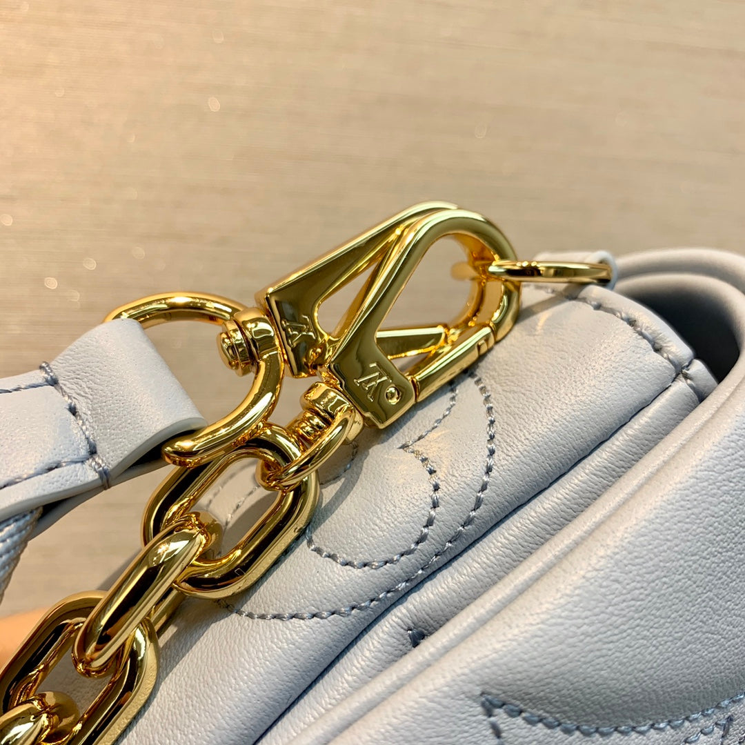 Louis Vuitton Monogram Empreinte Multi Pochette Accessoires Light Blue Crossbody Bag