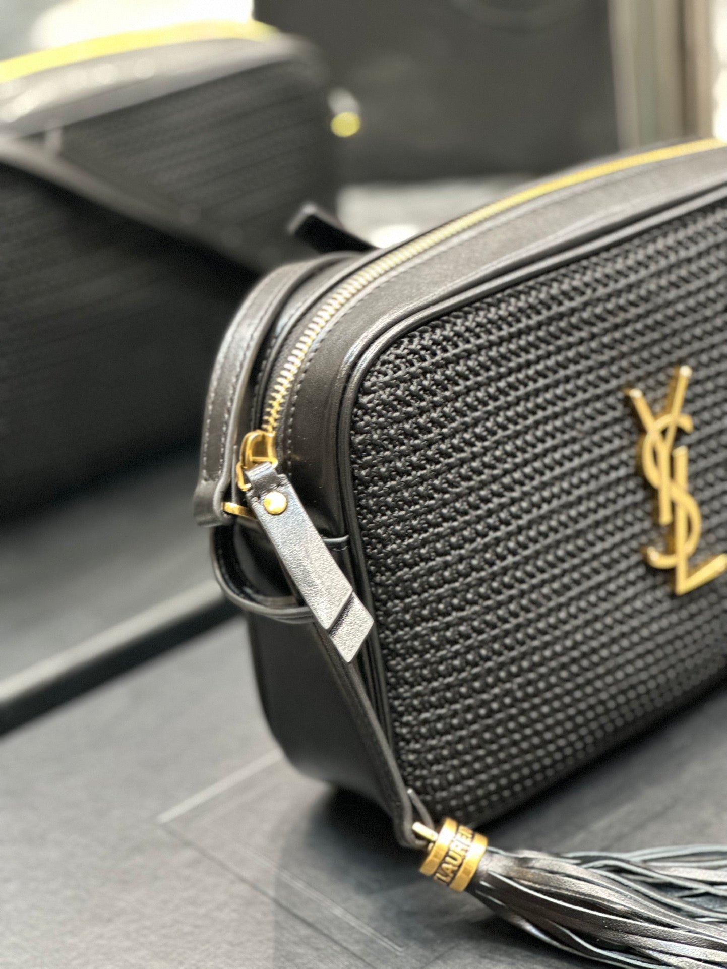 Saint Laurent Lou Camera Bag in Quilted Leather - Black
