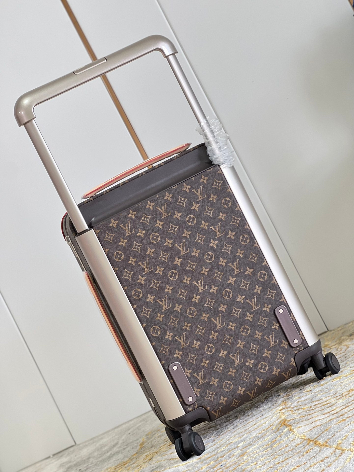 Luxury Brown Monogram Carry-On Luggage Spinner Suitcase