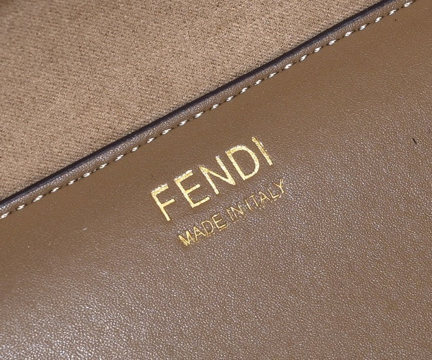 Fendi Sunshine Medium FF Motif Tote Bag - Brown Fabric Roma Shopper