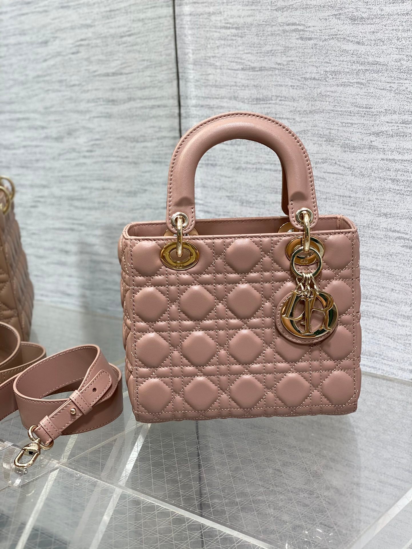 Lady Dior My ABCDior Bag Small Blush Cannage Lambskin