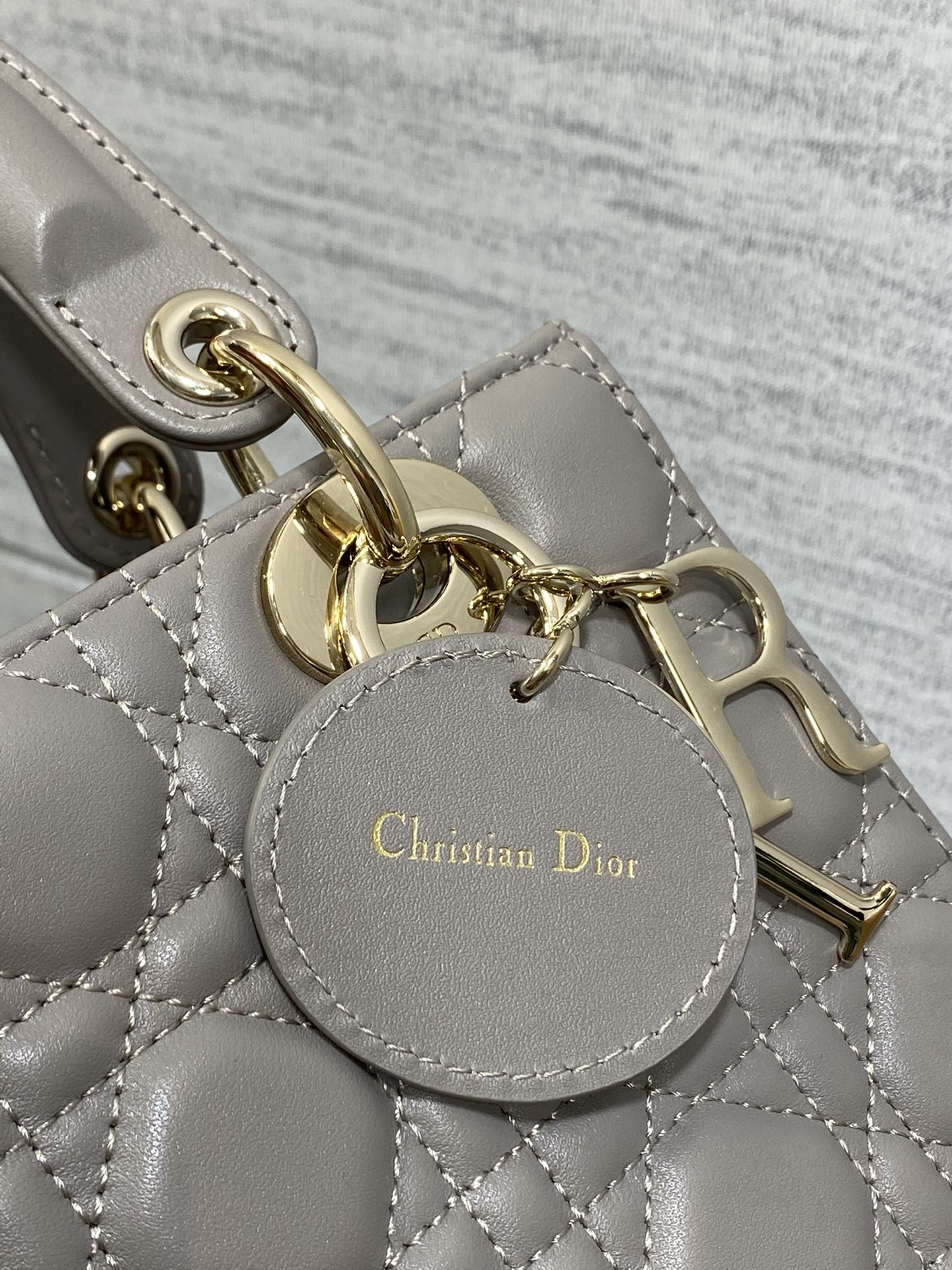 Christian Dior Small My ABCDior Lady Dior Bag - Grey Cannage Lambskin
