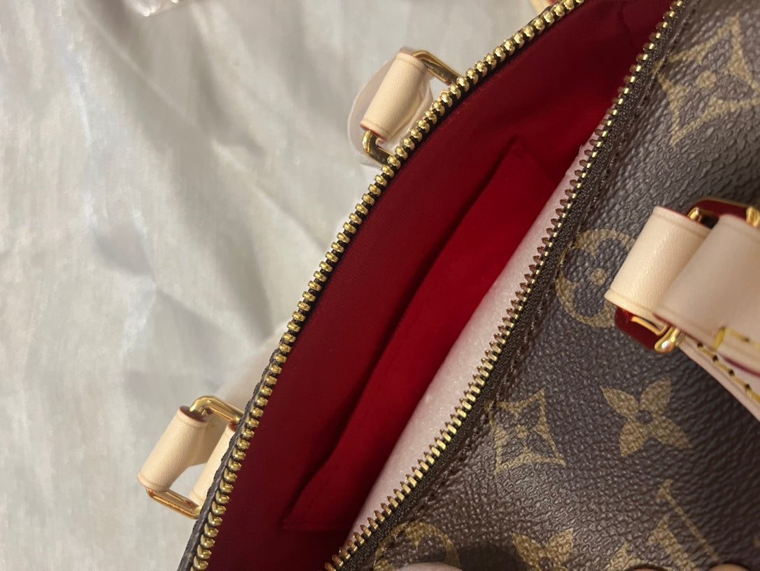 Louis Vuitton Classic Monogram Print Mini Crossbody Duffle Bag with Top Handle