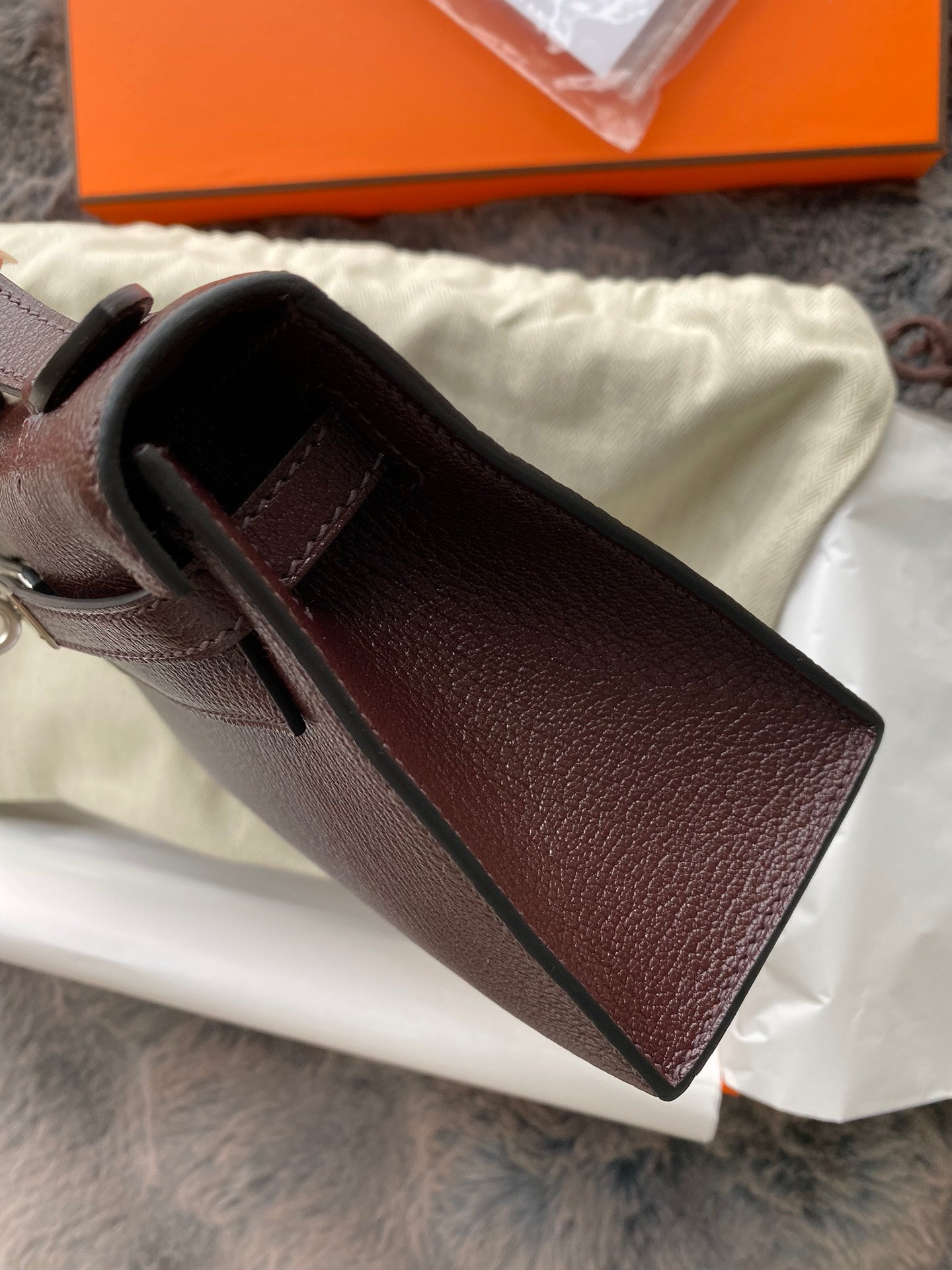 Hermès Kelly To Go Wallet - Burgundy Epsom Leather with Palladium Hardware