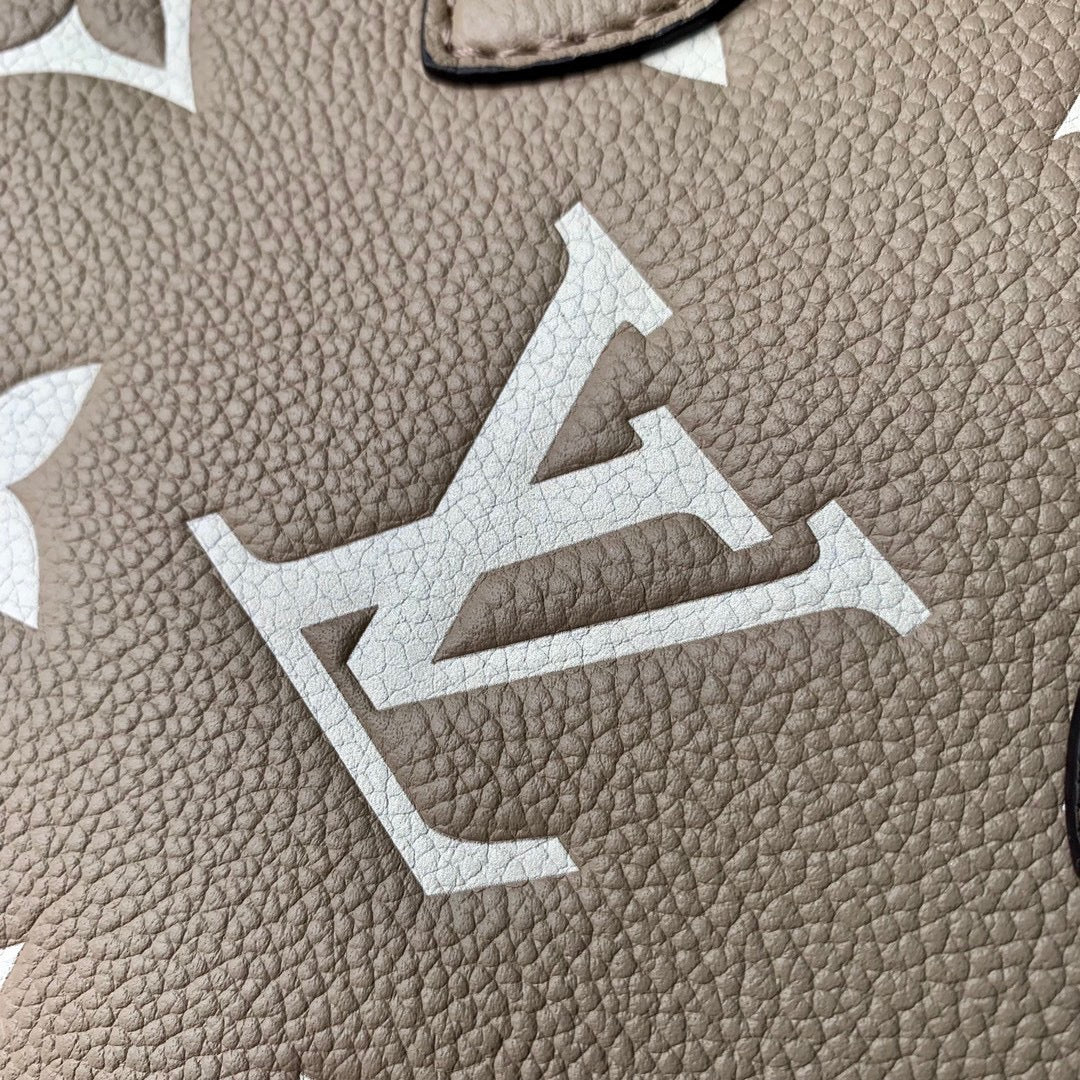Louis Vuitton Petit Sac Plat Monogram Empreinte Leather Turtledove/Cream