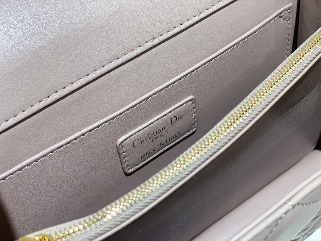Miss Dior Quilted Leather Top Handle Bag - Lilac