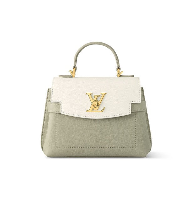 Louis Vuitton Capucines BB Handbag - Bicolor Sage Green and Cream Leather