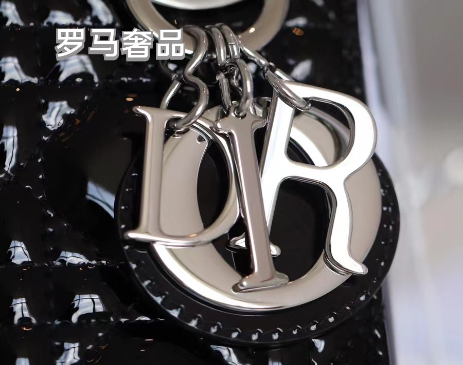 Lady Dior Micro Bag Black Cannage Patent Calfskin